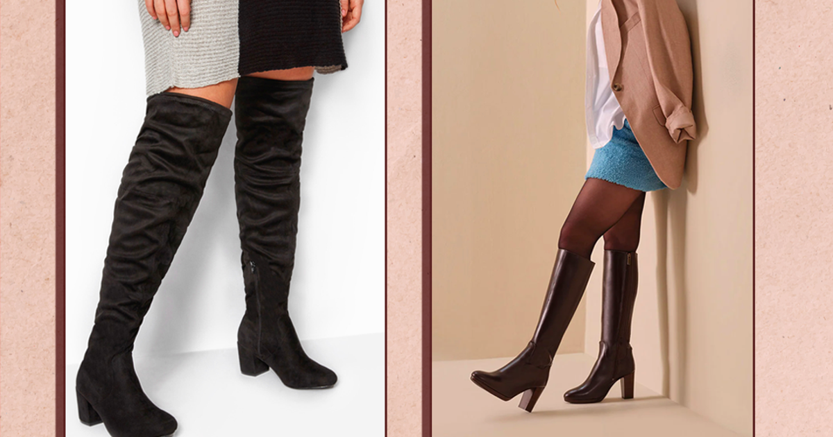 Over the knee riding boots wide calf on sale
